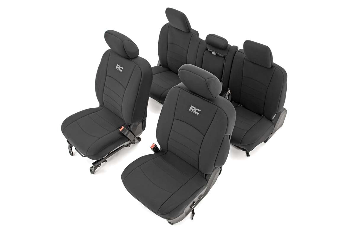 Ram 1500 Seat Covers - Front + Rear - Rough Country - Neoprene - '19-'23
